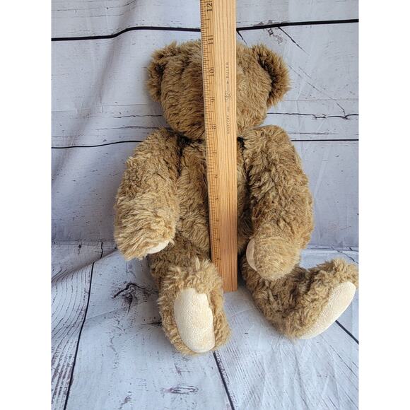 Authentic Vermont Teddy Bear 16” Handmade in Vermont Jointed Vintage Plush Brown - Picture 4 of 9